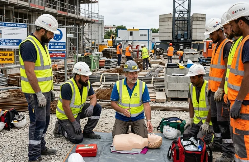 Stagiaires en formation SST à Talence